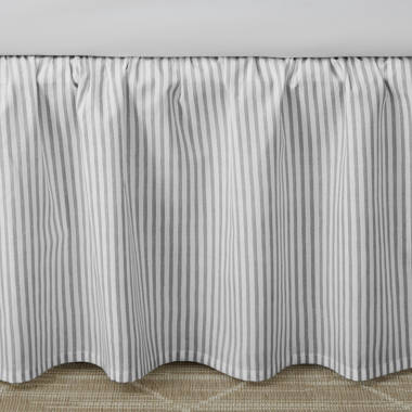 Black and white hotsell striped bed skirt queen